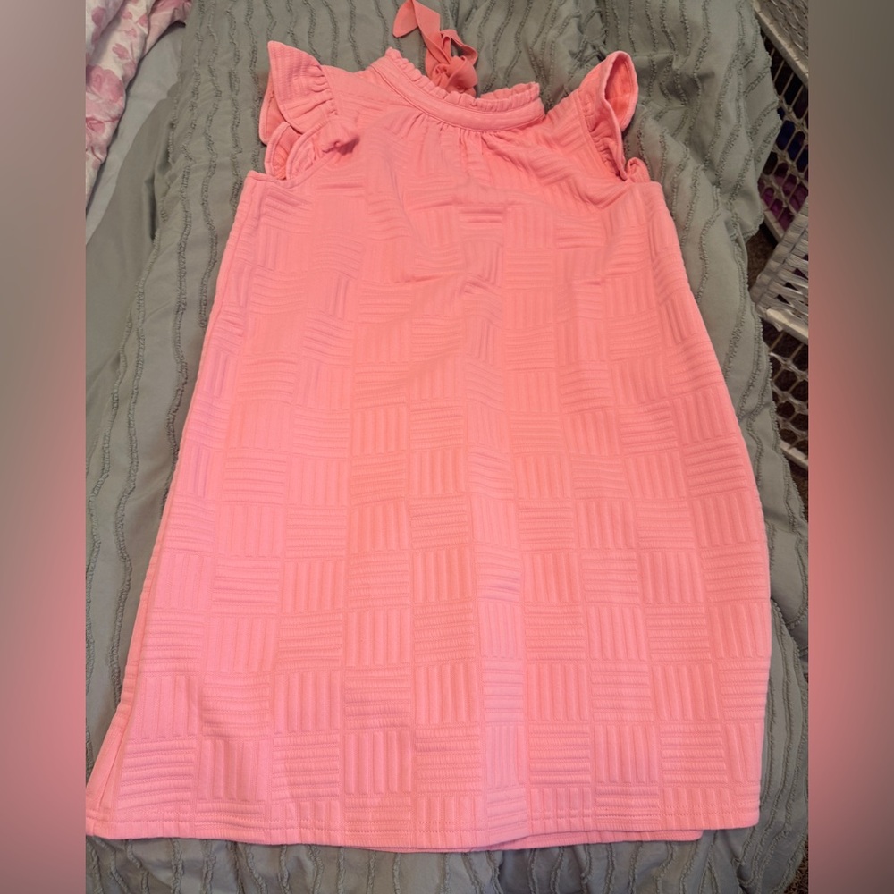 Voy boutique bubblegum pink quilted pattern dress size small brand new